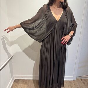 Silk Elegant Brown Evening Dress Brand new